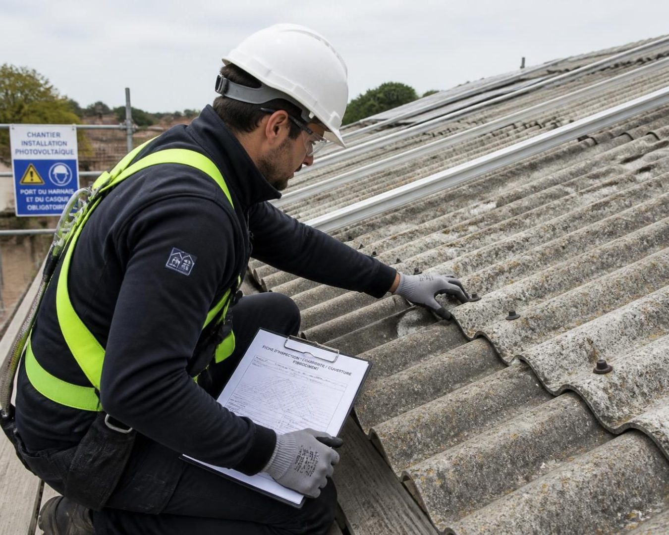 découvrez les précautions indispensables et les conseils essentiels pour installer un panneau solaire en toute sécurité sur un toit en fibrociment contenant de l'amiante.