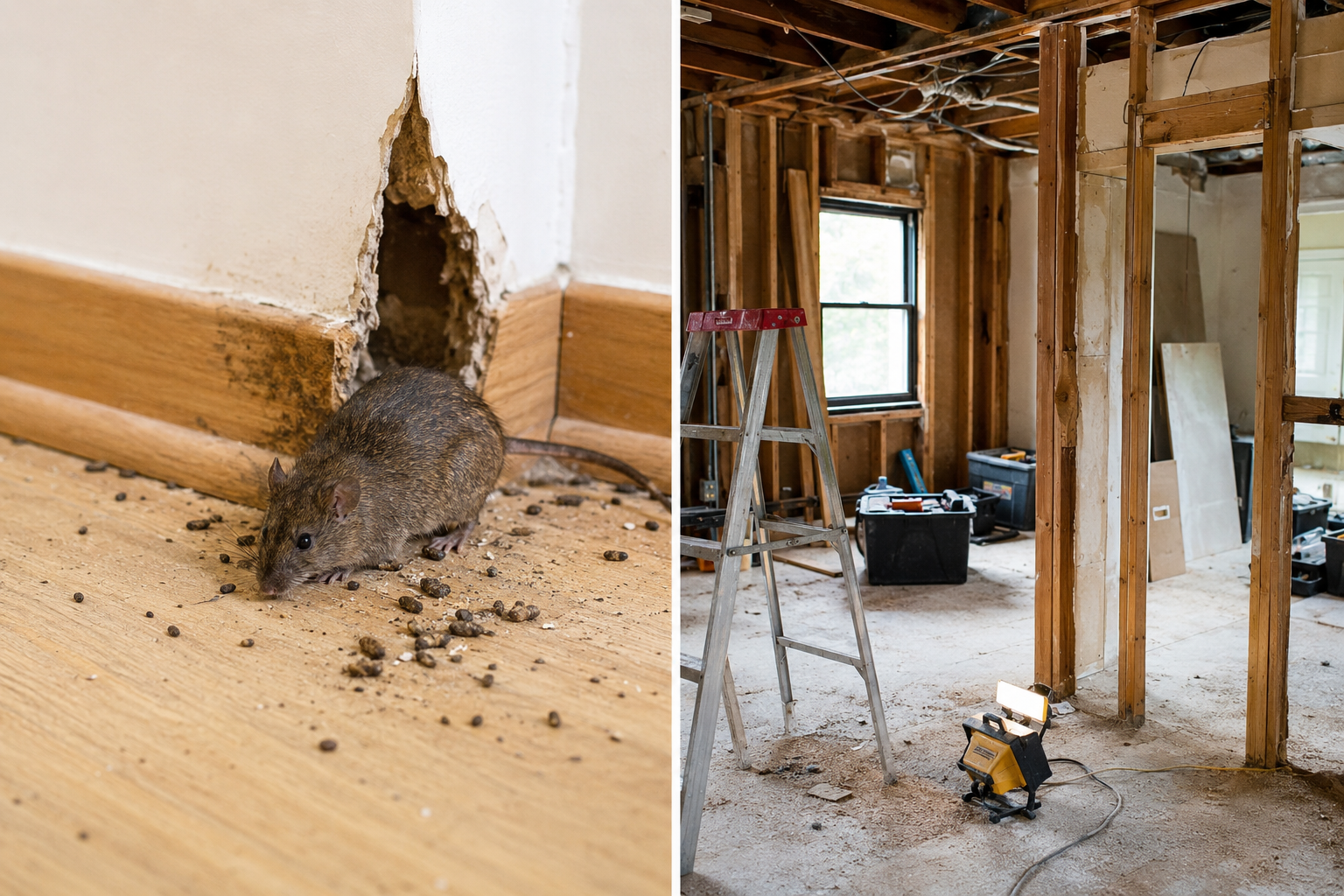 Faut-il traiter les nuisibles avant des travaux de rénovation ?