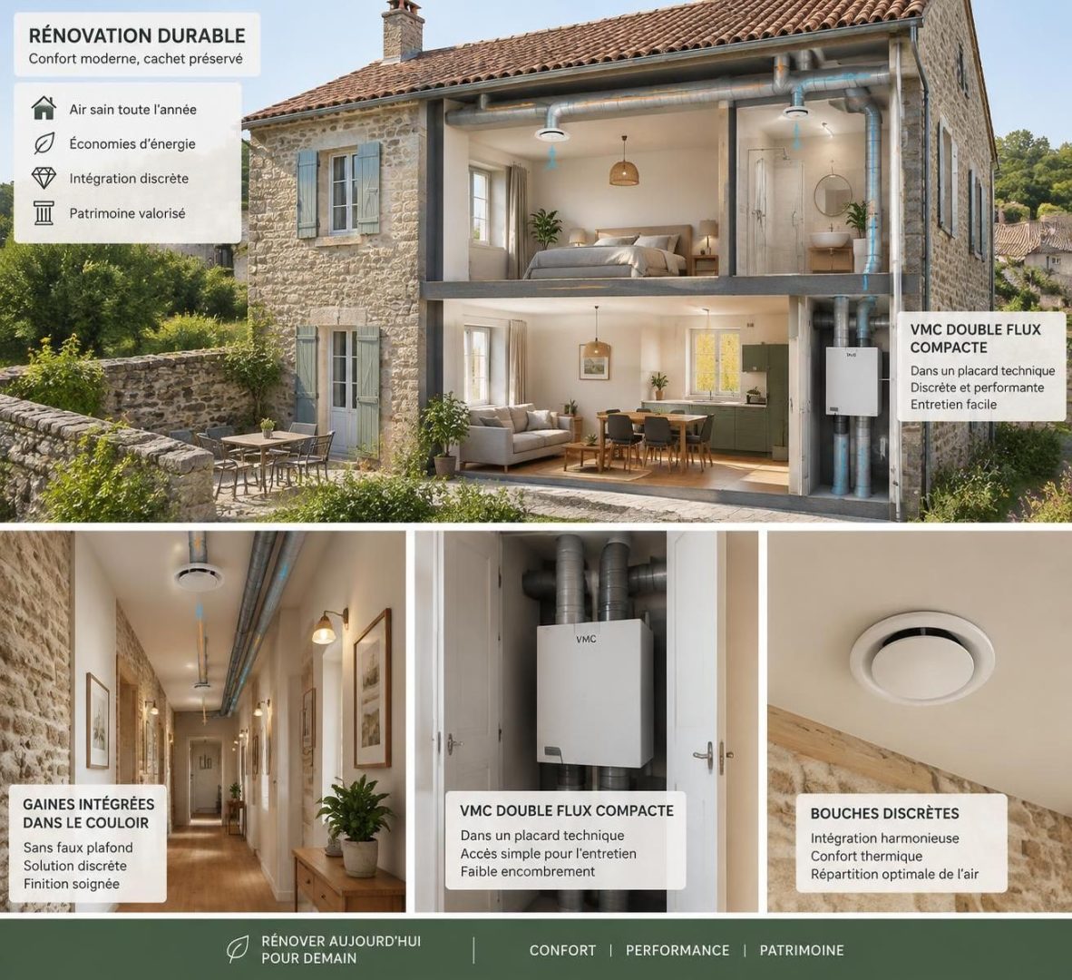 découvrez comment installer une vmc double flux dans une maison ancienne sans faux plafond : solutions discrètes, étapes clés et astuces pour une ventilation efficace.