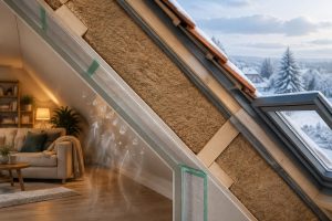 découvrez pourquoi le pare-vapeur est essentiel pour isoler des rampants en laine de bois et protéger la toiture de l’humidité et de la condensation.